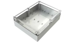 SG-20-03 Gray with Clear Cover outdoor electrical junction box - 11.89 x 9.13 x 3.54 inches