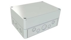 SK-18-02 Gray NEMA 12K rated junction box with knockouts - 7.09 x 5.12 x 3.31 inches