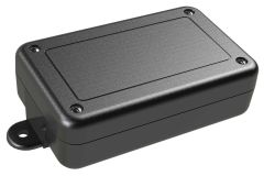 SL-42FMBT Black indoor slim enclosure for electronics with PC mounting bosses - 4.25 x 2.63 x 1.27 inches