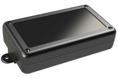 SL-57FMBR Black indoor slim enclosure for electronics with PC mounting bosses - 5.63 x 3.25 x 1.38 inches