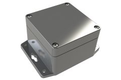 WA-31F*16 Gray indoor NEMA 4x waterproof enclosure for electronics with wall mount flange - 3.23 x 3.15 x 2.17 inches