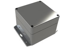 WA-37F*16 Gray indoor NEMA 4x waterproof enclosure for electronics with wall mount flange - 4.72 x 4.72 x 3.53 inches