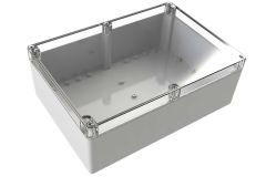 WC-35*1508 Gray with Clear Cover outdoor NEMA 4x enclosure for electronics - 10.43 x 7.28 x 3.74 inches