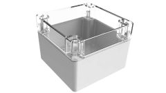 WC-37*1508 Gray with Clear Cover outdoor NEMA 4x enclosure for electronics - 4.72 x 4.72 x 3.53 inches