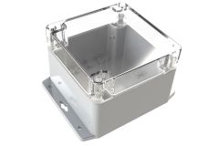 WC-37F*1508 Gray with Clear Cover outdoor NEMA 4x enclosure for electronics - 4.72 x 4.72 x 3.53 inches