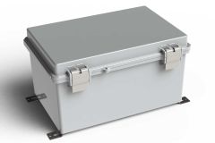 WH-18-02 Gray outdoor hinged waterproof NEMA electrical enclosure - 11.81 x 7.87 x 6.29 inches