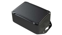 XR-35FMBT Black plastic indoor box for electronics with internal PCB mounting bosses - 5.25 x 3.75 x 1.97 inches
