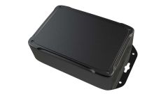 XR-57FMBT Black plastic indoor box for electronics with internal PCB mounting bosses - 7.25 x 5 x 2.22 inches