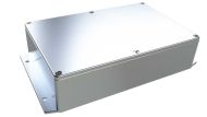 AN-07F Natural diecast aluminum enclosure with flanges for wall mounting - 8.76 x 5.75 x 2.17 inches