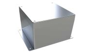 AN-10F Natural diecast aluminum enclosure with flanges for wall mounting - 6.25 x 6.25 x 4 inches