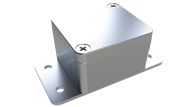 AN-11F Natural diecast aluminum enclosure with flanges for wall mounting - 1.97 x 1.77 x 1.12 inches