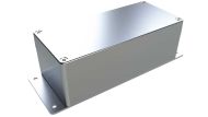 AN-21F Natural diecast aluminum enclosure with flanges for wall mounting - 6.89 x 3.15 x 2.36 inches