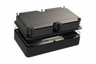 DC-59PMMTG Black ABS plastic indoor enclosure for electronics with gasket seal Flush/Textured cover style - 8.25 x 5 x 2.8 inches