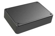 LP-61PMBT Black basic plastic box for electronics with a Flush/Textured cover style - 5.55 x 3.79 x 1.25 inches