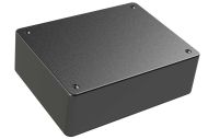LP-70MB Black basic indoor plastic box for electronics with a Flush/Textured cover style - 5.5 x 4.25 x 1.75 inches