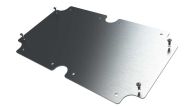 Aluminum internal mounting panel for electronics in outdoor enclosure