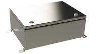 SA-35-01 Natural stainless steel hinged electrical enclosure - 15.75 x 11.81 x 5.91 inches