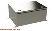 SA-36-01 Natural stainless steel hinged electrical enclosure - 15.75 x 11.81 x 7.87 inches