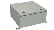 SB-33-02 Gray painted steel hinged electrical enclosure - 11.81 x 11.81 x 5.91 inches