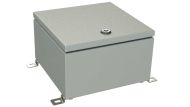 SB-40-02 Gray painted steel hinged electrical enclosure - 9.84 x 9.84 x 5.91 inches