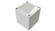 SG-17-02 Gray plastic electrical box for outdoor applications  - 3.31 x 3.23 x 3.31 inches