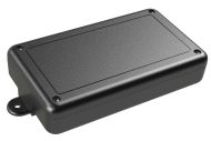 SL-53FMBT Black indoor slim enclosure for electronics with PC mounting bosses - 5.63 x 3.25 x 1.15 inches