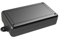 SL-57FMBT Black indoor slim enclosure for electronics with PC mounting bosses - 5.63 x 3.25 x 1.38 inches