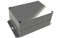 WA-27F*16 Gray indoor NEMA 4x waterproof enclosure for electronics with wall mount flange - 6.73 x 4.76 x 3.15 inches