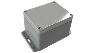 WA-28F*16 Gray indoor NEMA 4x waterproof enclosure for electronics with wall mount flange - 4.53 x 3.54 x 3.15 inches