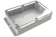 WC-25F*1508 Gray with Clear Cover outdoor NEMA 4x enclosure for electronics - 8.74 x 5.75 x 2.17 inches