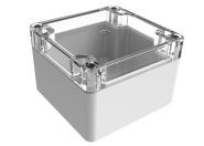 WC-31*1508 Gray with Clear Cover outdoor NEMA 4x enclosure for electronics - 3.23 x 3.15 x 2.17 inches