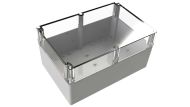 WC-41*1508 Gray with Clear Cover outdoor NEMA 4x enclosure for electronics - 9.45 x 6.3 x 4.72 inches