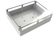 WC-42*1508 Gray with Clear Cover outdoor NEMA 4x enclosure for electronics - 11.81 x 9.05 x 3.4 inches