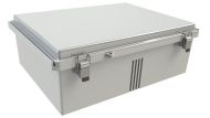 WQ-73-02 Gray outdoor waterproof hinged electrical enclosure - 17.72 x 13.78 x 6.3 inches
