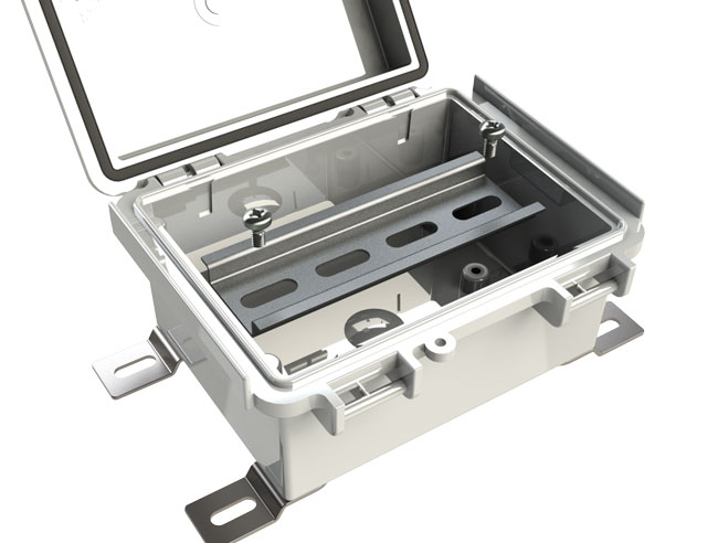 DR-21 | DIN Rail Kit for Hinged Electrical Box | Polycase