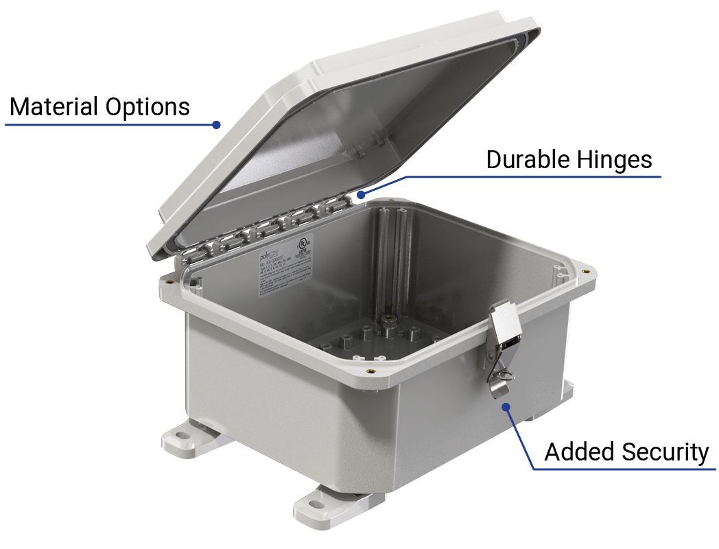 Electrical enclosure with hinged cover