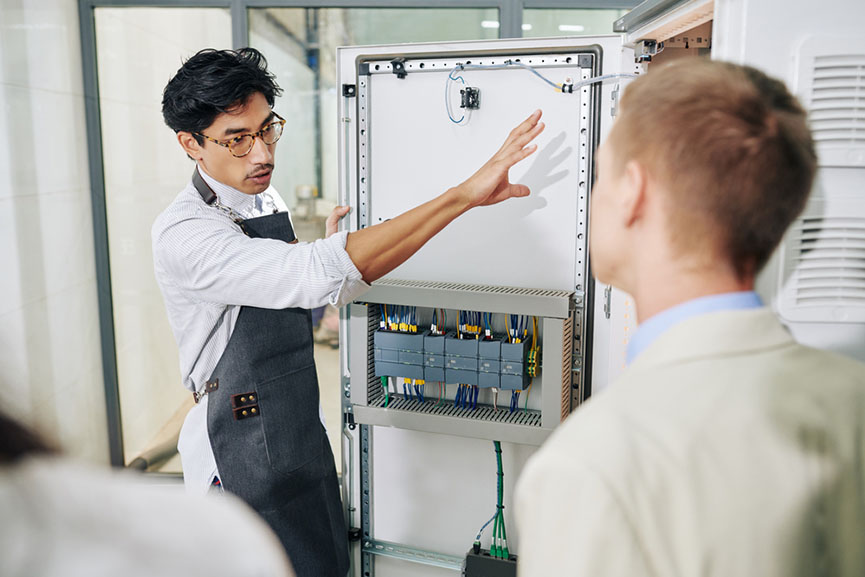 opening door of electrical enclosure