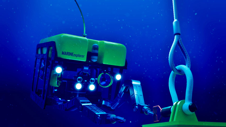 subsea ROV performing operations